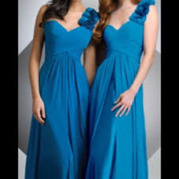 Bari Jay Gown, Style #225, turquoise, size 10 - Picture 9 of 10